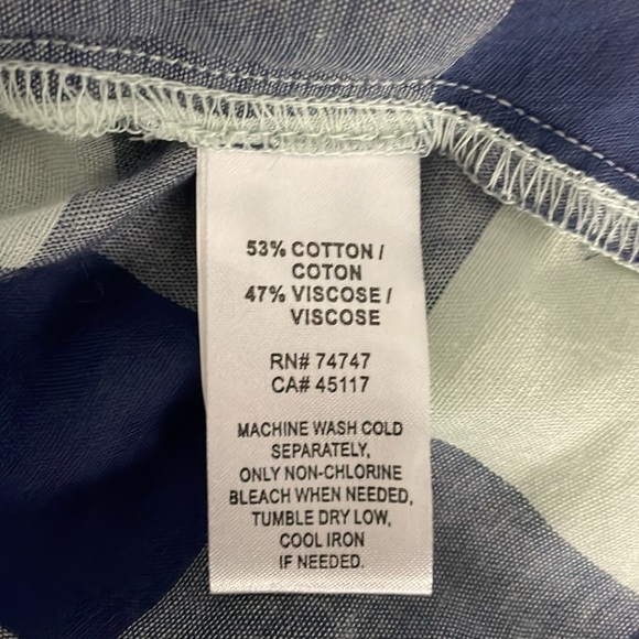 Natural Reflections Women’s Plaid Button Down Shirt Top Small Blue Rodeo Cowgirl - Picture 3 of 6